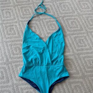 La Perla Turquoise Reversible One Piece Swimsuit